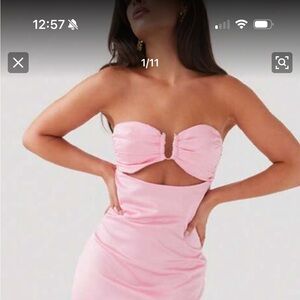 SHEIN Strapless Cutout Maxi Dress in Pink - never worn - runs bigger and flowy